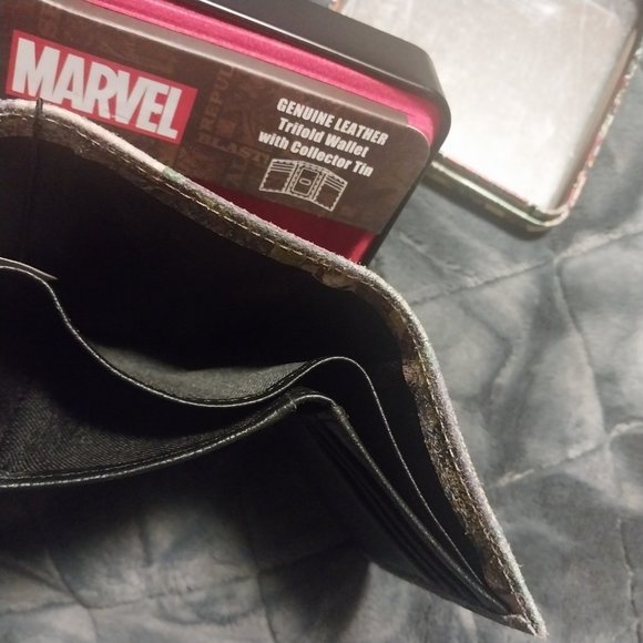 Super hero genuine leather Trifold wallet - Picture 6 of 8